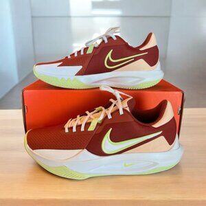 Nike New In Box Precision VI Rugged Orange/Lemon Twist Tennis Shoe.